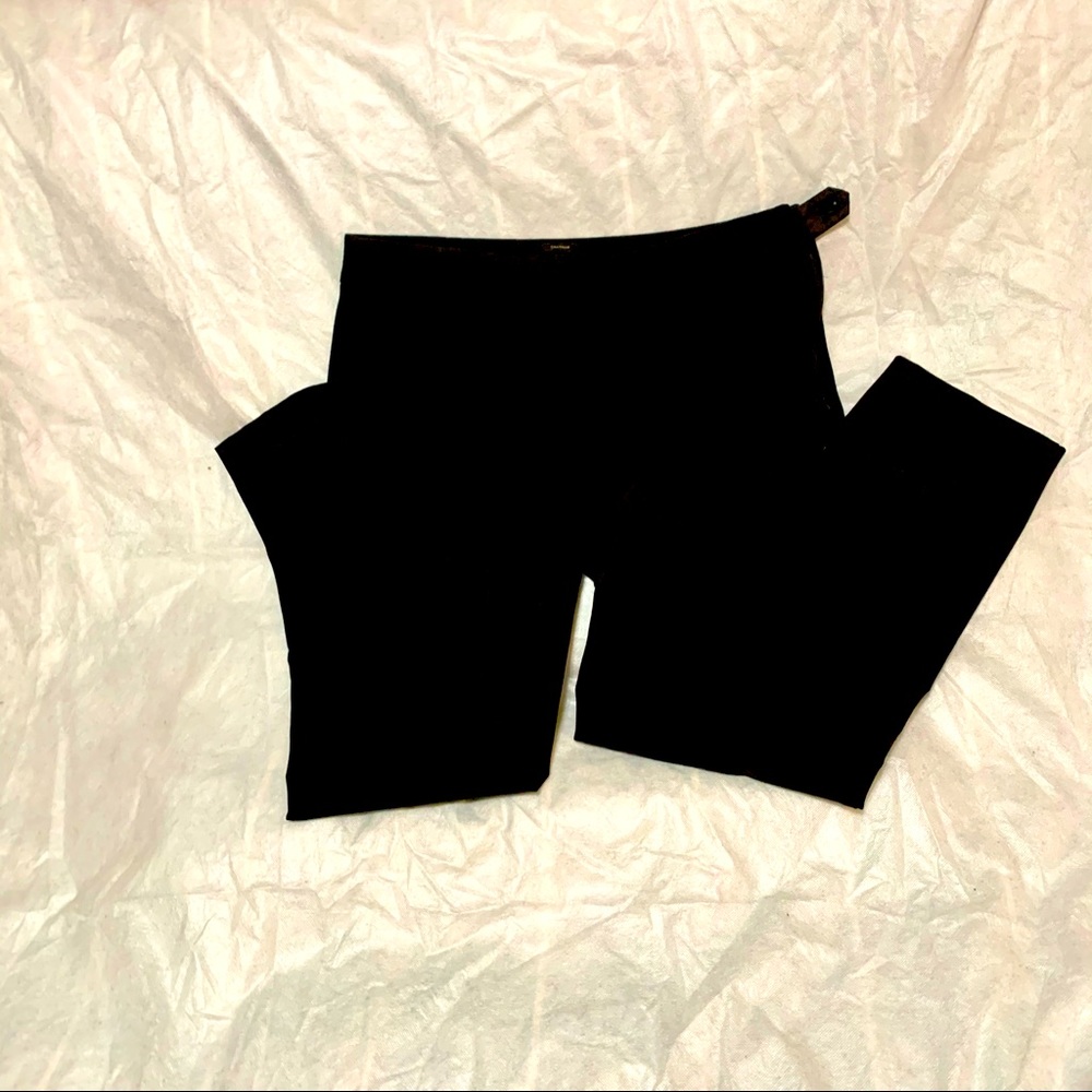 Talbots ankle length black khakis, side zip
